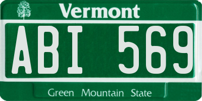 VT license plate ABI569