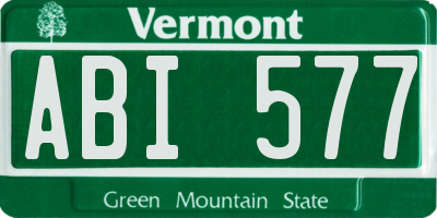 VT license plate ABI577