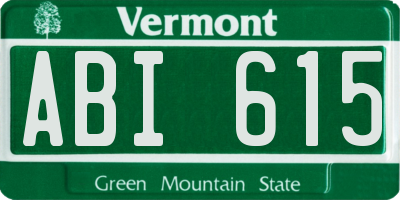 VT license plate ABI615