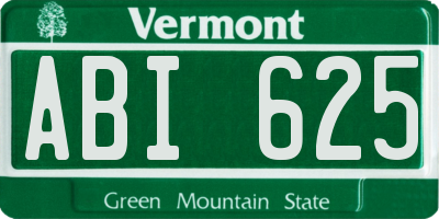 VT license plate ABI625