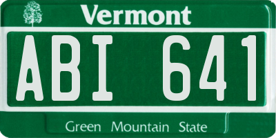 VT license plate ABI641