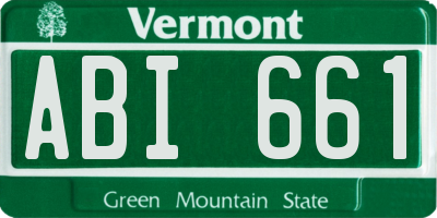 VT license plate ABI661