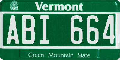 VT license plate ABI664