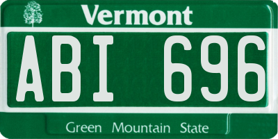 VT license plate ABI696