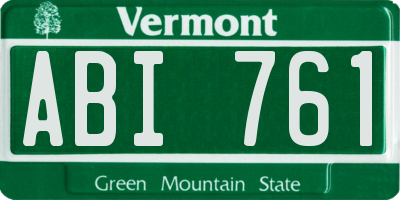 VT license plate ABI761