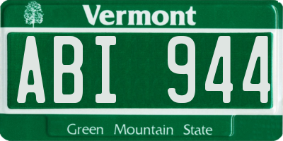 VT license plate ABI944