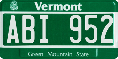 VT license plate ABI952