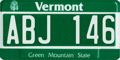 VT license plate ABJ146