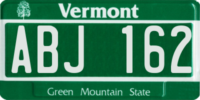 VT license plate ABJ162