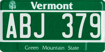 VT license plate ABJ379