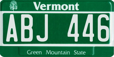 VT license plate ABJ446