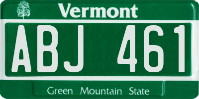 VT license plate ABJ461