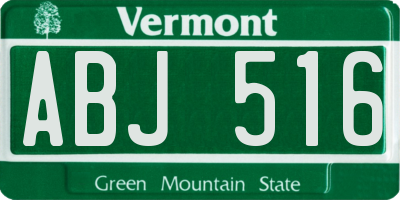 VT license plate ABJ516