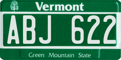 VT license plate ABJ622