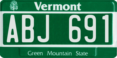 VT license plate ABJ691