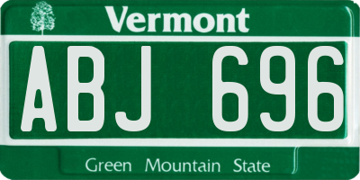 VT license plate ABJ696