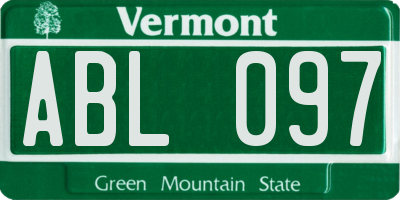 VT license plate ABL097