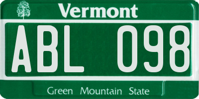 VT license plate ABL098