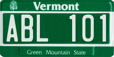 VT license plate ABL101