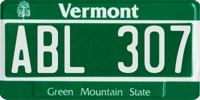 VT license plate ABL307
