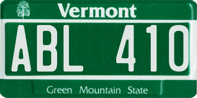VT license plate ABL410