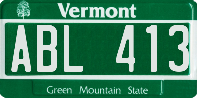 VT license plate ABL413