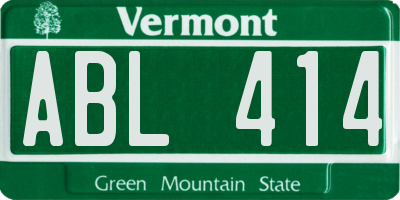 VT license plate ABL414