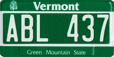 VT license plate ABL437