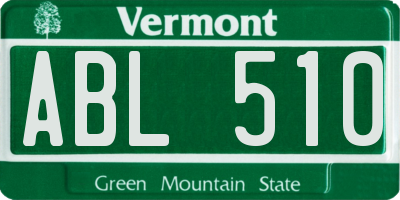 VT license plate ABL510