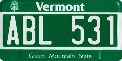 VT license plate ABL531