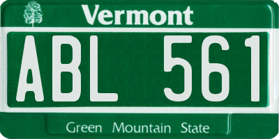 VT license plate ABL561