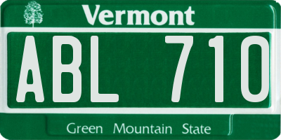 VT license plate ABL710