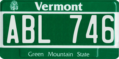 VT license plate ABL746