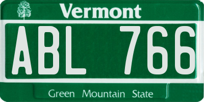 VT license plate ABL766