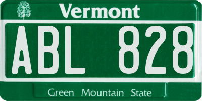 VT license plate ABL828