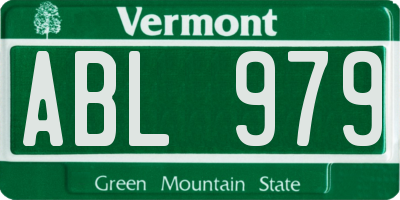 VT license plate ABL979