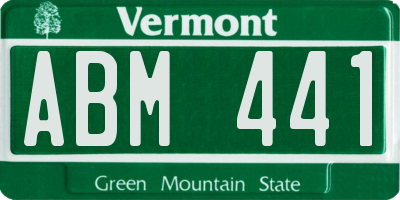 VT license plate ABM441