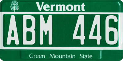 VT license plate ABM446
