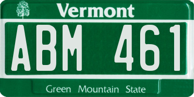 VT license plate ABM461