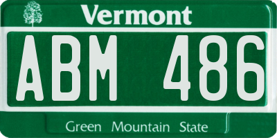 VT license plate ABM486