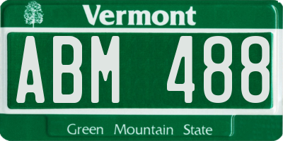 VT license plate ABM488