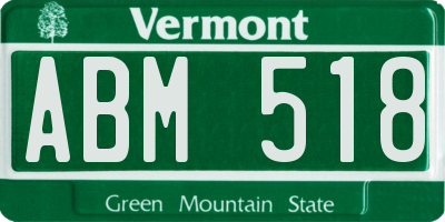 VT license plate ABM518