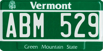 VT license plate ABM529