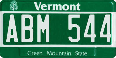 VT license plate ABM544