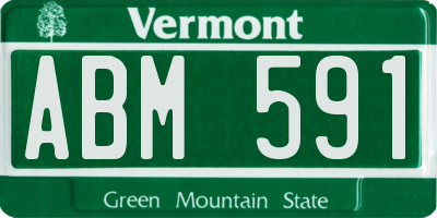 VT license plate ABM591