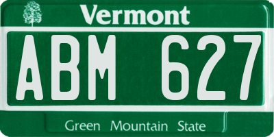 VT license plate ABM627