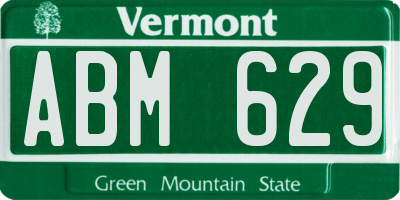 VT license plate ABM629