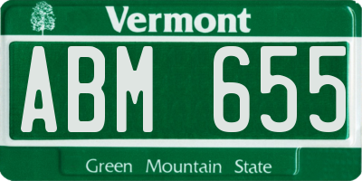 VT license plate ABM655