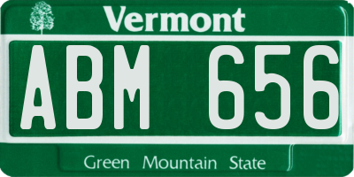 VT license plate ABM656