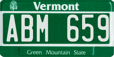 VT license plate ABM659